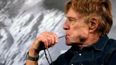 Robert Redford addresses the media at an opening day news conference for the Sundance Film Festival in Park City, Utah