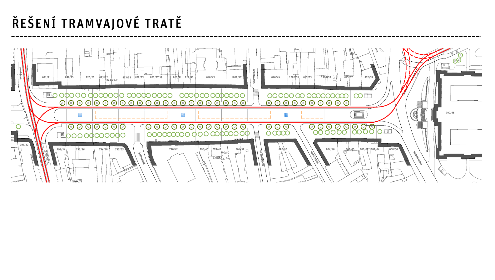 tramvaj Václavské náměstí