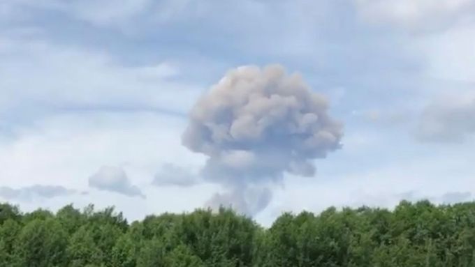 Výbuch skladu v Rusku.