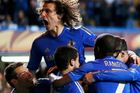 Radost Davida Luize a jeho spoluhráčů z Chelsea v semifinále Evropské ligy