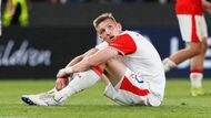 Zklamaný Štěpán Chaloupek po zápase Slavia - Bodö/Glimt v Lize mistrů