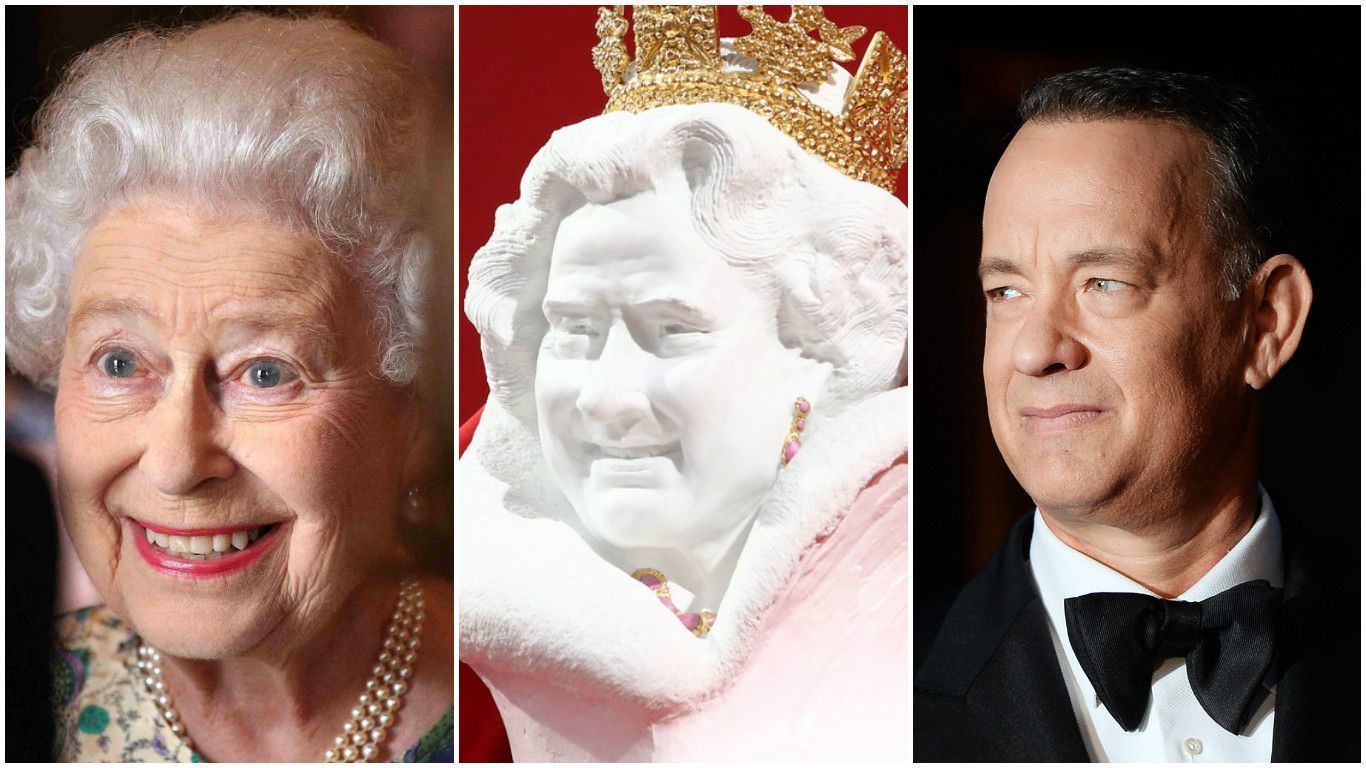 královna Alžběta II. a Tom Hanks