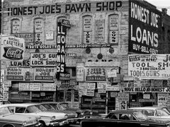 Honest Joe's pawn shop in Houston, Texas, 1963.