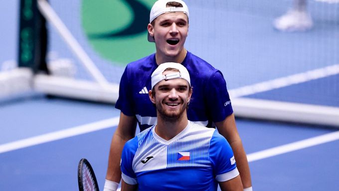 Tomáš Macháč a Jakub Menšík v reprezentačním dresu