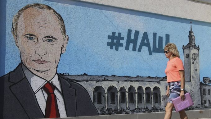 Vladimir Putin. Simferopol, Krym. Ilustrační foto.