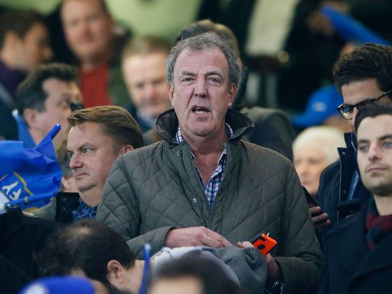 Velká cena internetu Football: Jeremy Clarkson watches from the stands