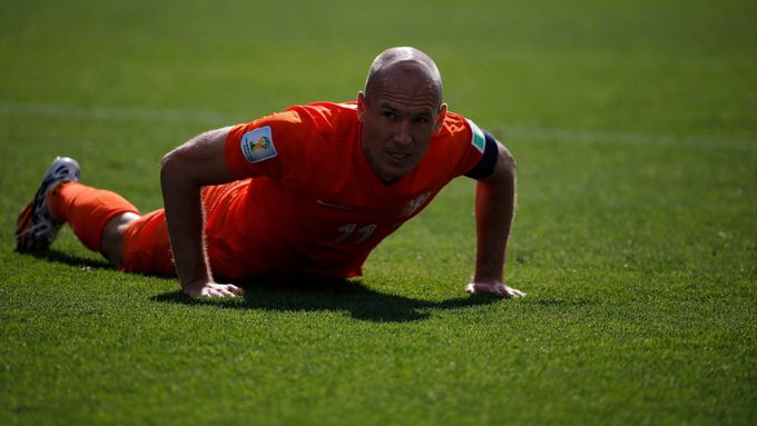 Arjen Robben na světovém šampionátu.