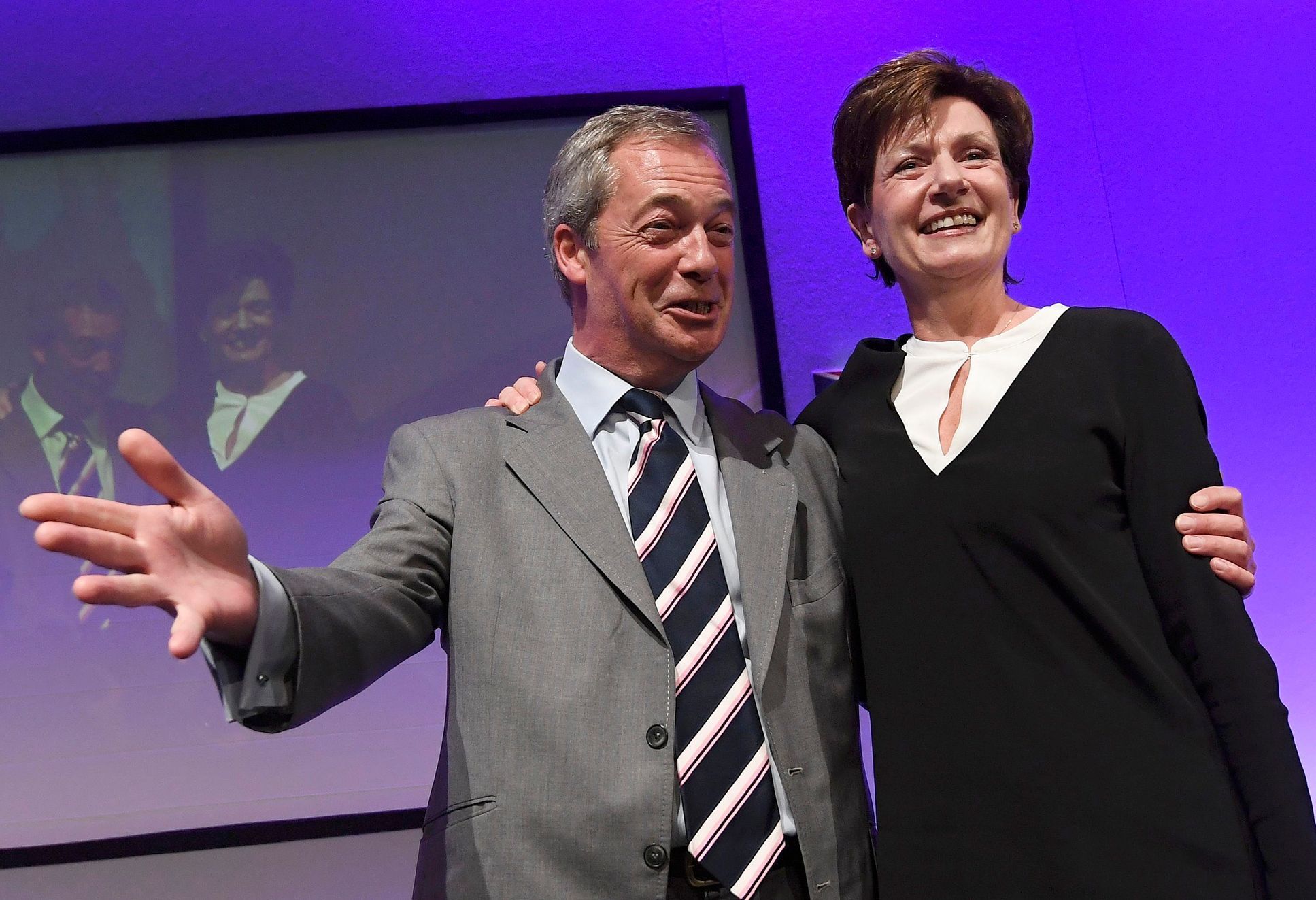 Diane Jamesová a Nigel Farage