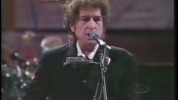 Dylanův song All Along The Watchtower na záznamu z Woodstocku, 1994.