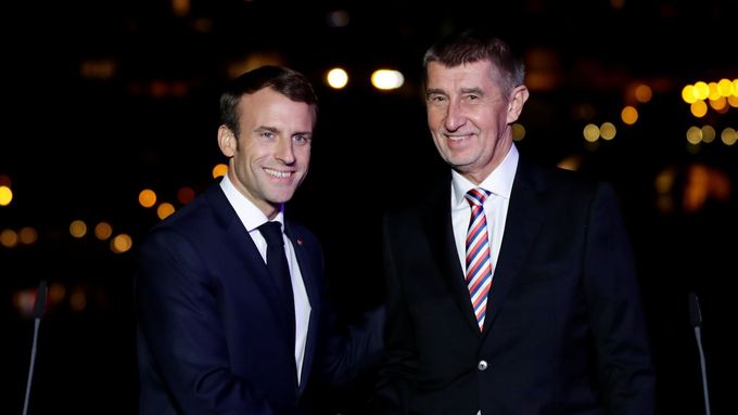 Emmanuel Macron s Andrejem Babišem.