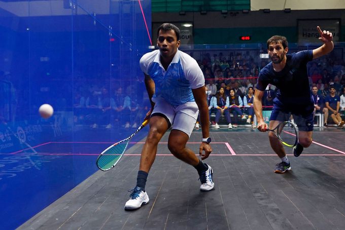 Utkání ve squashi na letošních Asijských hrách