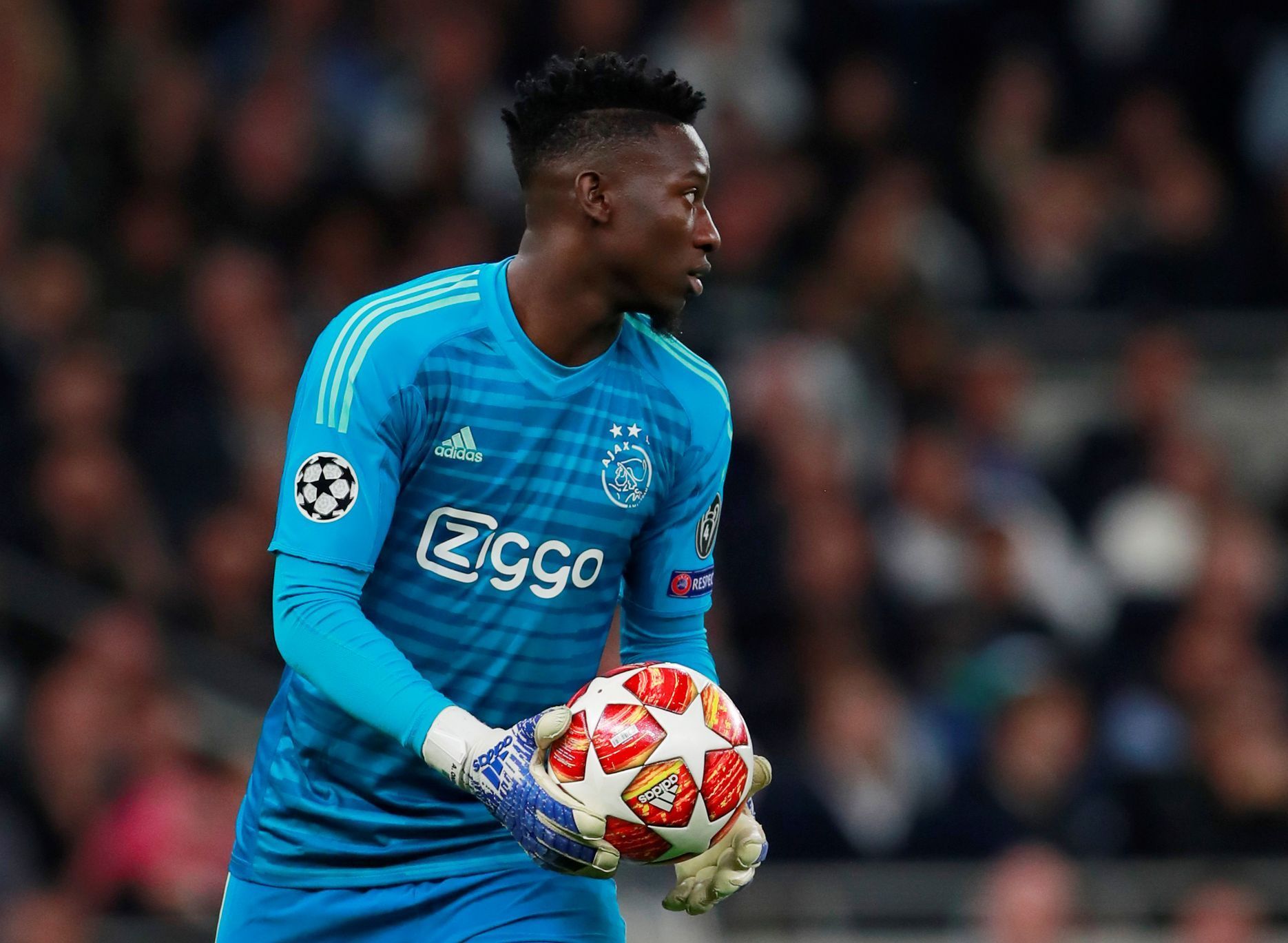fotbal, Liga mistrů 2018/2019, semifinále, Tottenham Hotspur v Ajax Amsterdam, André Onana