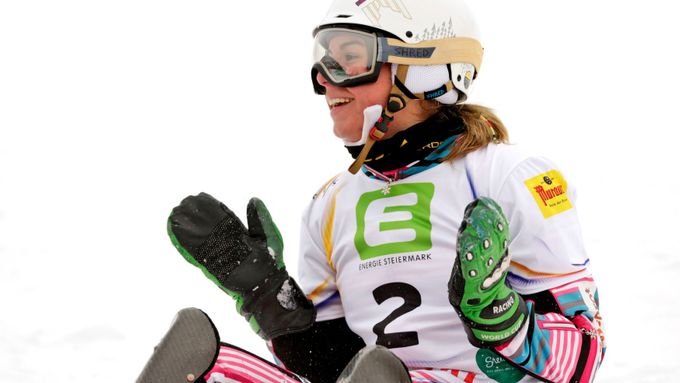 Ester Ledecká to v paralelním slalomu.