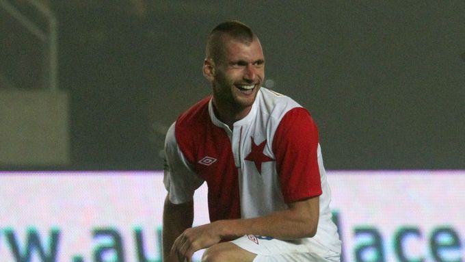 Fotbalista pražské Slavie Martin Juhar v utkání 9. kola Gambrinus ligy 2012/13 se Spartou.
