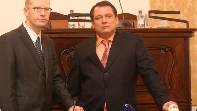 Bohuslav Sobotka a Jiří Paroubek