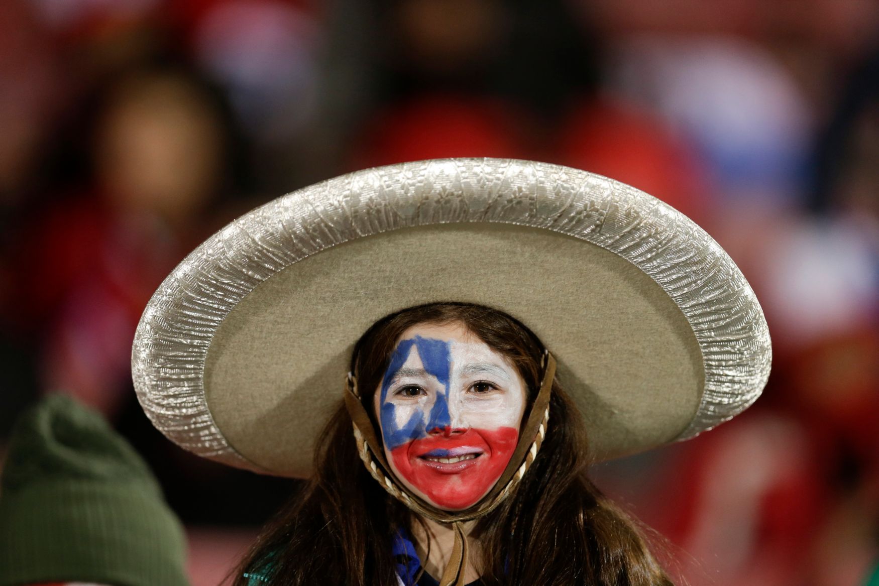 Fanoušci na Copa América 2015: fanynka Chile