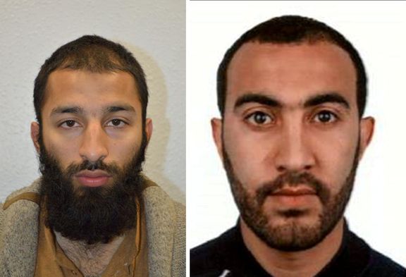 Khuram Shazad Butt (vlevo) a Rašíd Chadr, teroristé z Londýna.