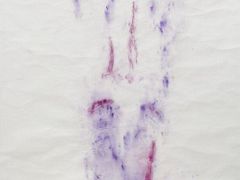 Nohy (I), 2009-10, kaligrafický papír, pigment, pastel, 140 x 80 cm