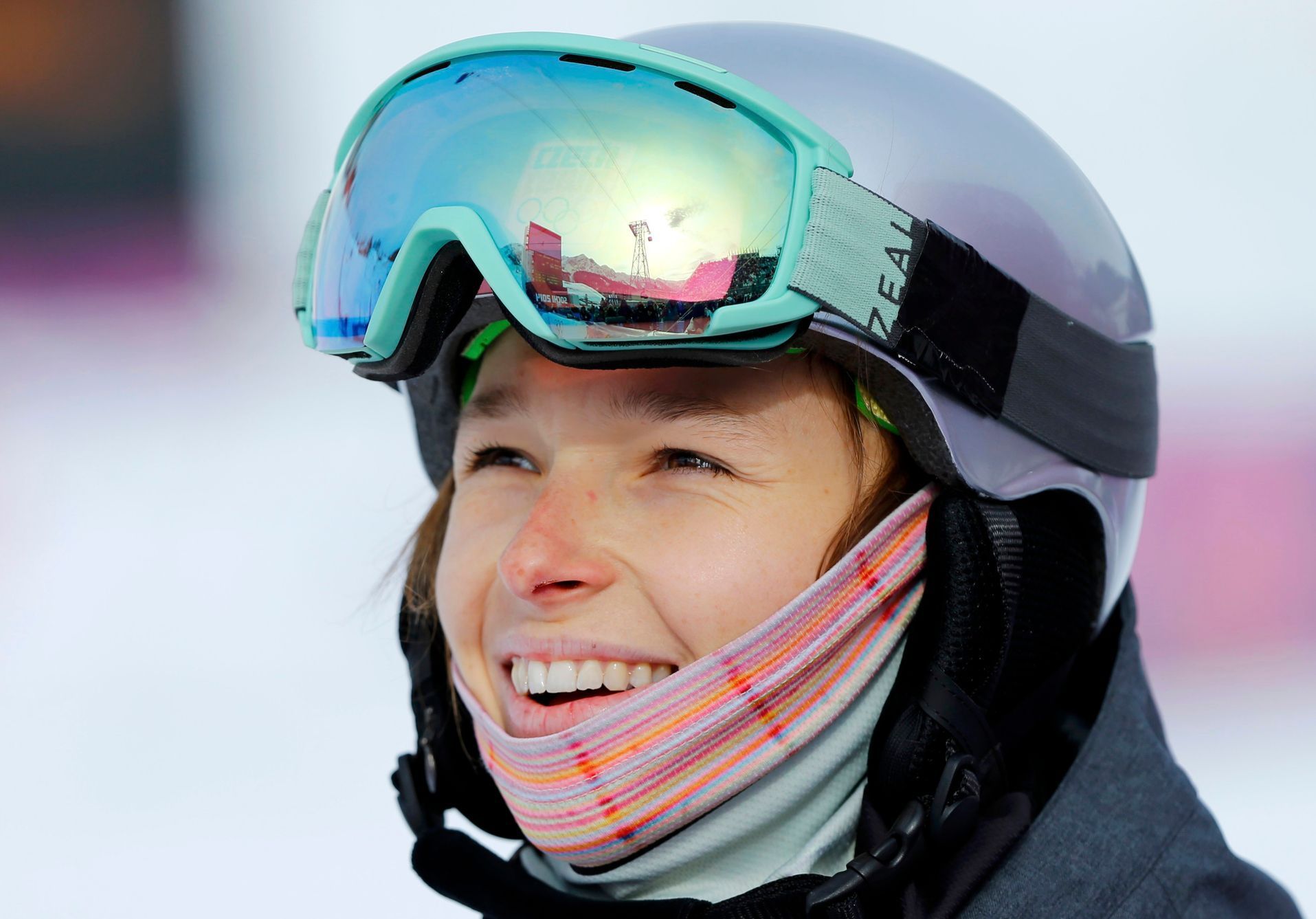 Šárka Pančochová v semifinále slopestylu v Soči