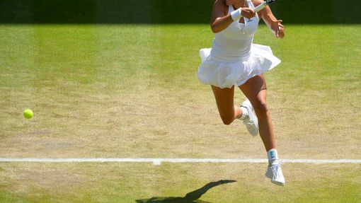 Garbine Muguruzaová v semifinále Wimbledonu 2015