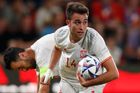 Eric Garcia slaví gól v zápase Ligy národů Česko - Španělsko