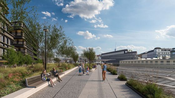 Platforma, která má vzniknout nad Masarykovým nádražím.