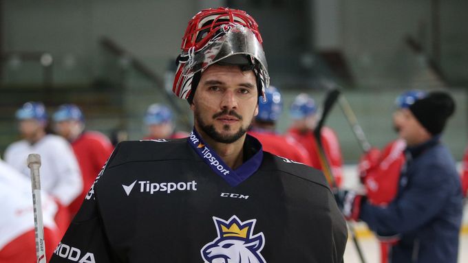 Jakub Kovář si 20. ledna v Kazani zachytá Utkání hvězd KHL.