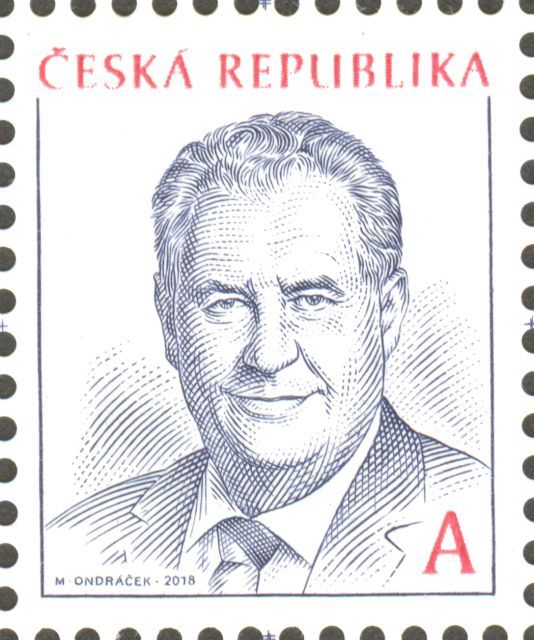 Poštovní známka Miloš Zeman