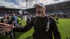 Slávisté slaví titul po 4. kole nadstavby Fortuna:Ligy Baník - Slavia: Jindřich Trpišovský