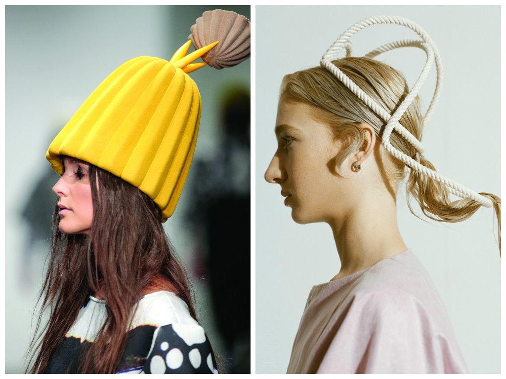 Sofya Samareva / kolekce klobouků (Joelle Boers), kolekce provazových head pieců (Muslin Brothers)