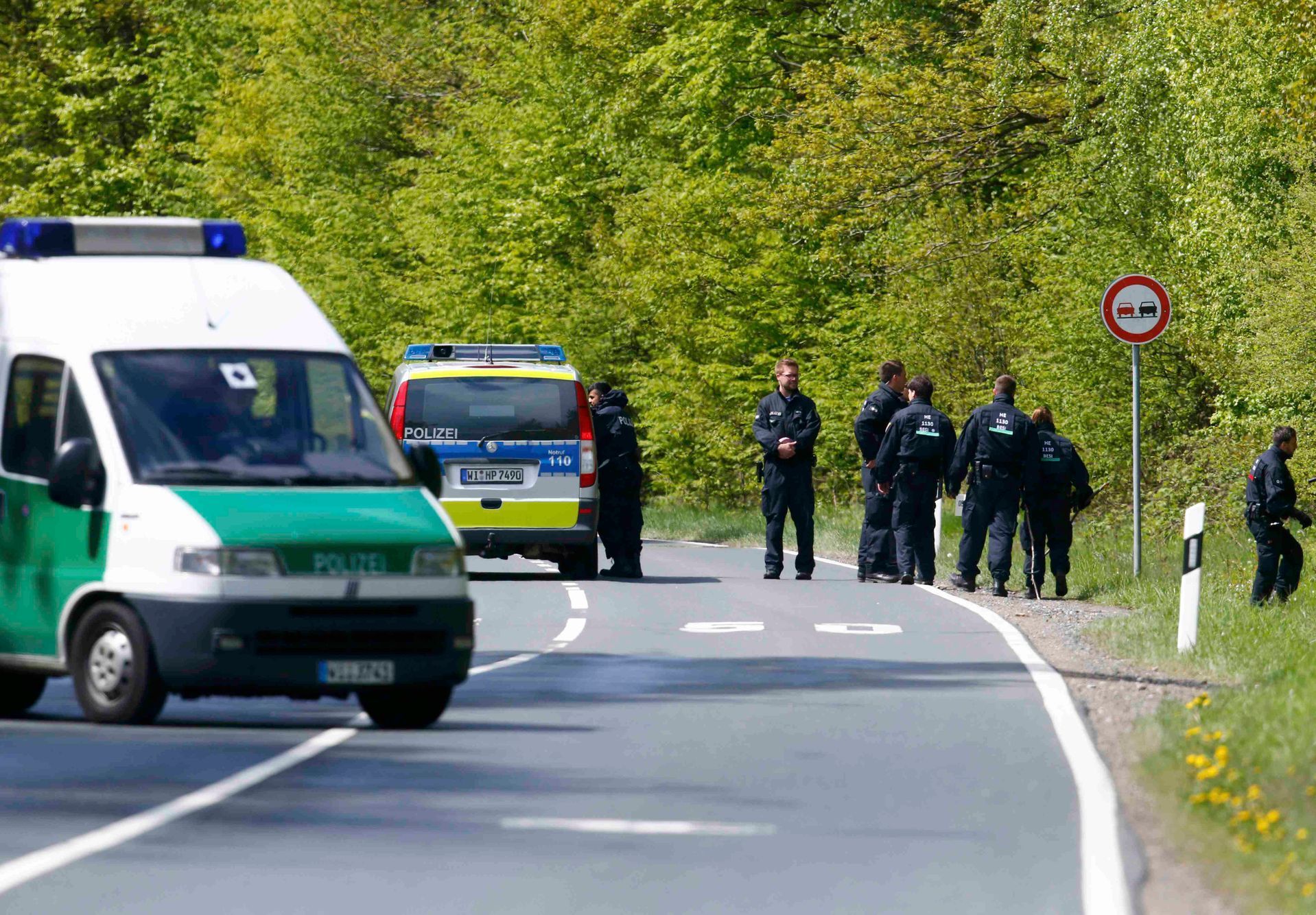 Policie blízko města Oberursel