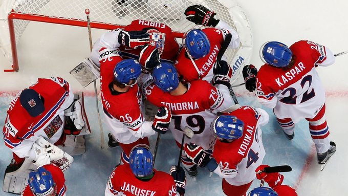 Prohlédněte si fotografie z dnešního triumfálního vítězství českých hokejistů 7:0 nad Norskem na světovém šampionátu v Moskvě.