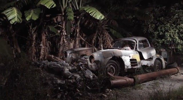 Legendární sportovní kupé Mercedes-Benz 300 SL, přezdívané Gullwing nalezené na Kubě