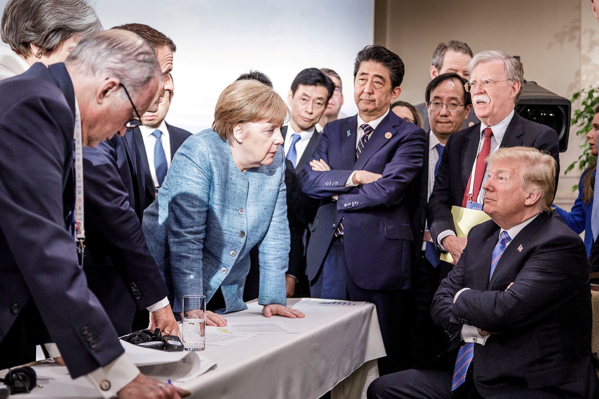 Trump Merkelová summit G7