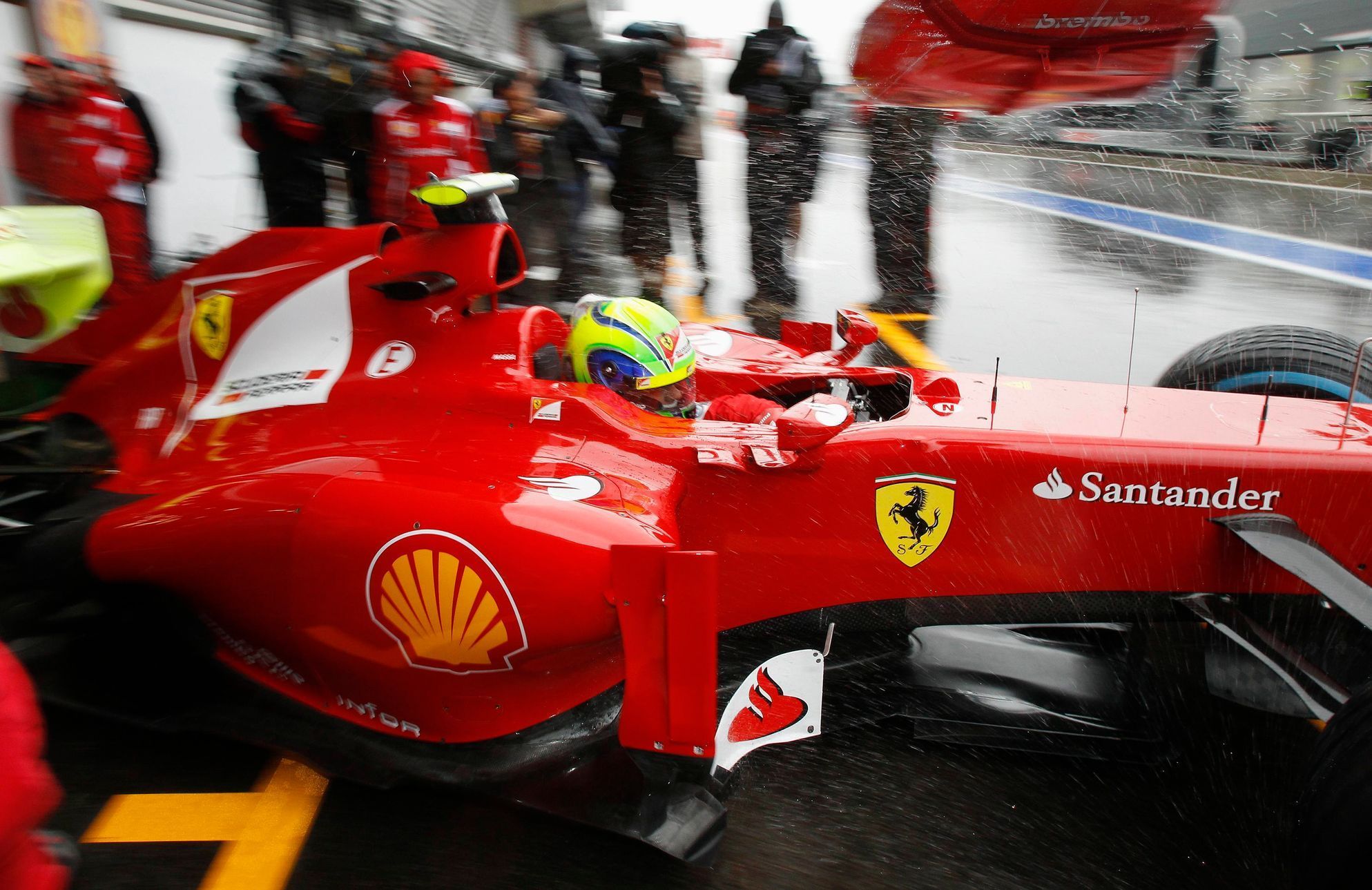 Felipe Massa při tréninku ve Spa