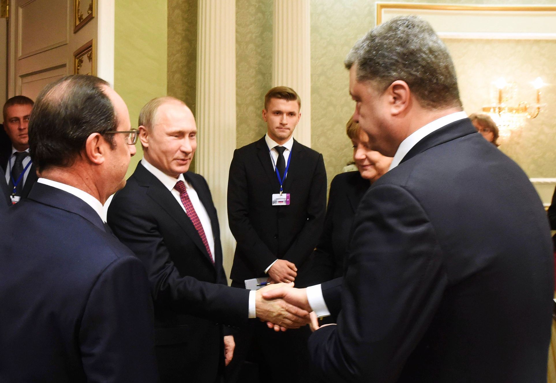 Putin a Porošenko na jednání v Minsku - 11. února