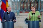 Merkelová se sešla s Putinem. Na stole je možnost uspořádat čtyřstranné jednání o Sýrii