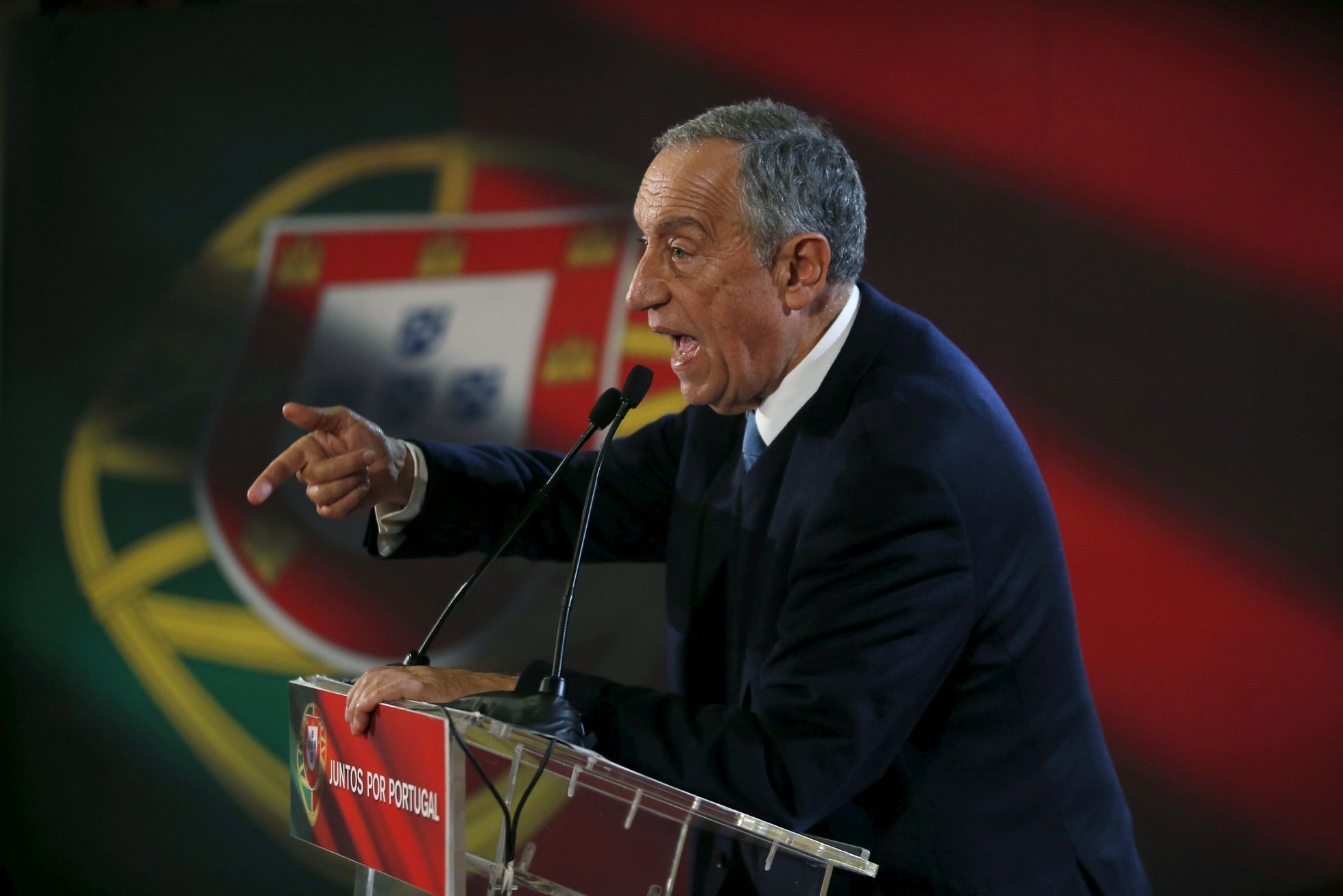 Portugal's presidential candidate Marcelo Rebelo de Sousa attends an election campaign event in Lourinha