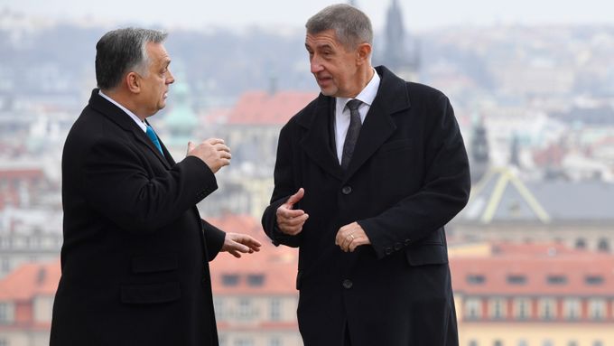 Maďarský premiér Viktor Orbán a jeho český protějšek Andrej Babiš.