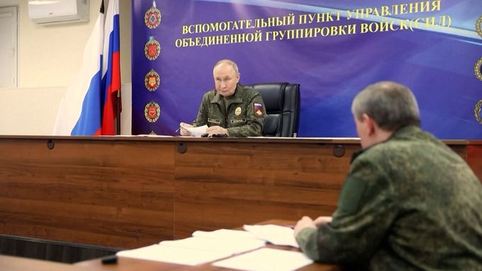 Vladimir Putin a Valerij Gerasimov o testování nové jaderné střely Burevestnik