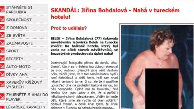 Jiřina Bohdalová na snímcích, které oblétly celou republiku. Změní tiskový zákon?
