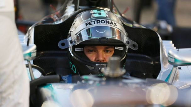 Mercedes Formula One driver Nico Rosberg of Germany sits in his car before the start of the Bahrain F1 Grand Prix at the Bahrain International Circuit (BIC) in Sakhir