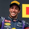 Red Bull Formula One driver Ricciardo of Australia celebrates after winning the Hungarian F1 Grand Prix at the Hungaroring circuit, near Budapest
