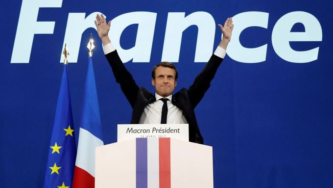 Vítěz prvního kola: Emmanuel Macron.