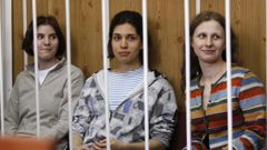 Pussy Riot u soudu v Moskvě