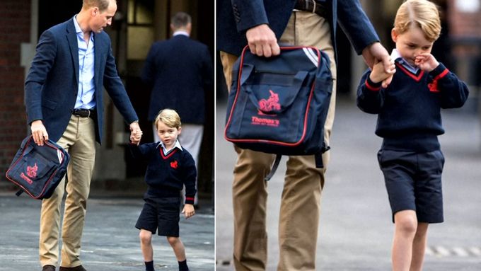 Princ William vedl syna poprvé do školy