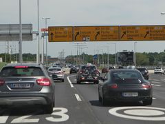 Omezení na dálnici ve Vídni.