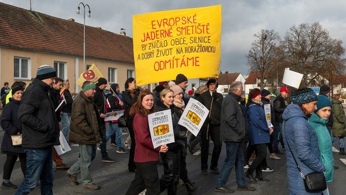 Protesty proti hlubinnému úložišti v Pošumaví, listopad 2023.