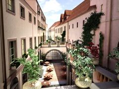 Vizualizace pětihvězdičkového hotelu, který má vzniknout ve starobylém domě U Sixtů. Hledejte duch místa a "nezaměnitelnou atmosféru" staré Prahy.