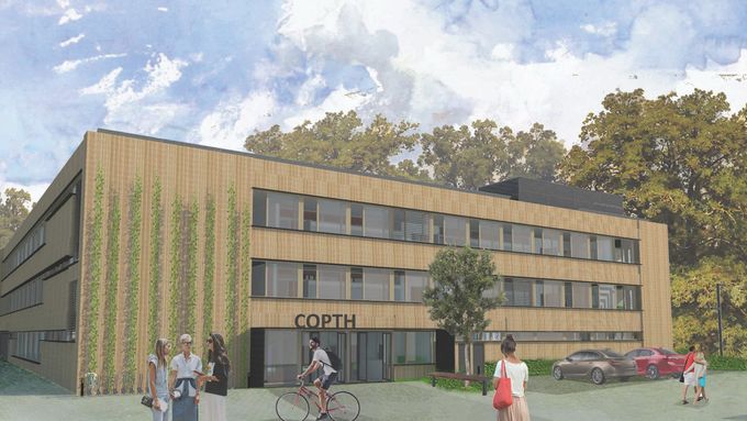 Nová budova střední školy Centrum odborné přípravy technickohospodářské má být hotova v květnu roku 2021.